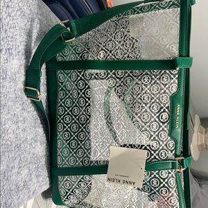 Anne Klein Green Shoulder Bag with Elegant Design